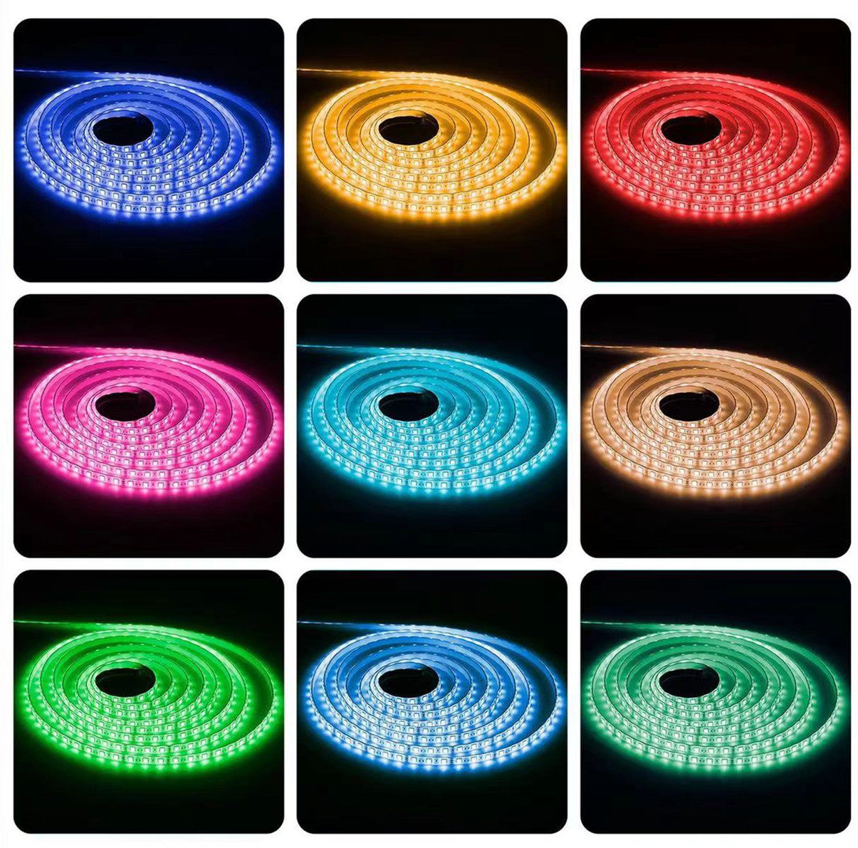 10M 5050 RGB LED Strip Lights Kit Bluetooth Phone App Control Non-waterproof