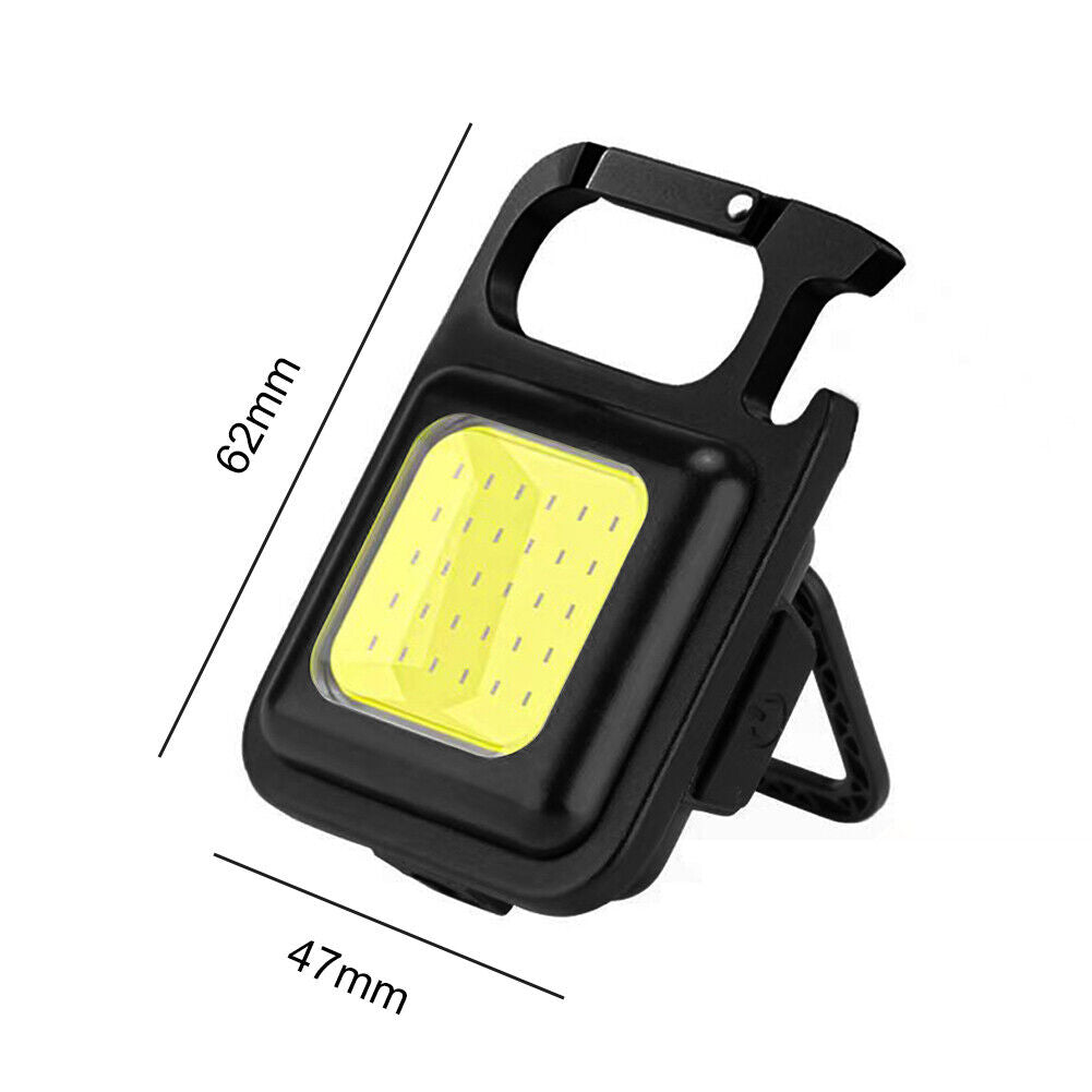 Mini Keychain Rechargeable Cob Waterproof Torch Portable Led Work Light