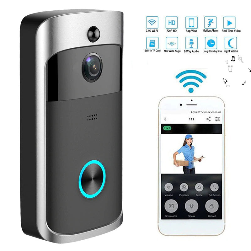 720p HD WiFi Smart Doorbell Security Camera