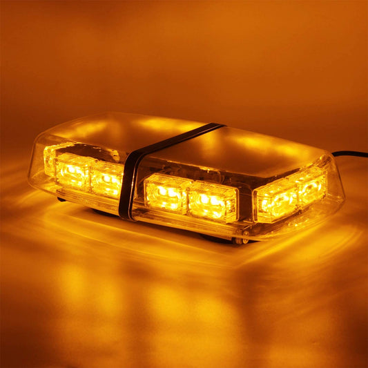 LED Magnetic Amber Warning Light Strobe  Emergency Flashing Beacon 12/24V 36W For Car Pros SC11