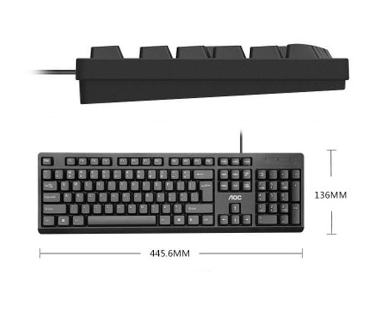 AOC KB161 Wired Keyboard for Business Pros – Evertronics