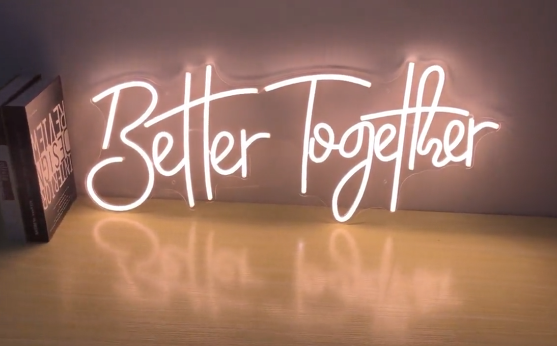 Large Better Together 68cm Neon Light LED Sign 12V Super Bright