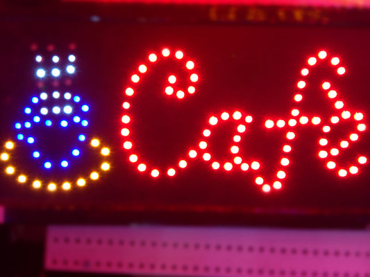 "CAFE" LED Sign 48x25cm