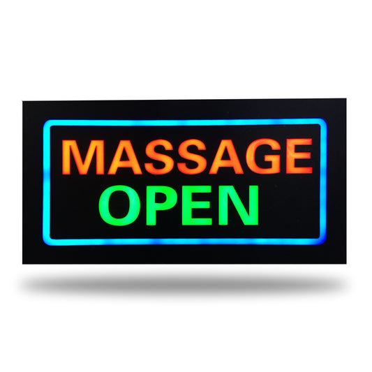 "MASSAGE OPEN" Beautiful Bright Neon LED Sign DC 12V