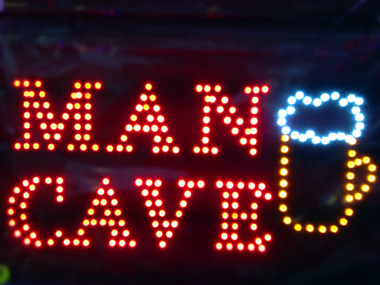 Father's Day SALE "MAN CAVE" LED Sign 55x33cm