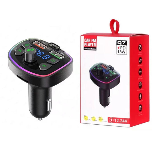 Q7 Car Bluetooth FM Transmitter with PD and USB Car charger