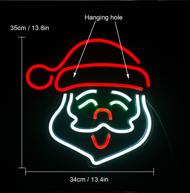 SANTA CLAUS Neon LED sign USB Powered