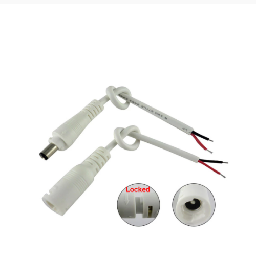 12V 5.5x2.1mm DC Power Socket Jack Male + Female For LED Strips W/ Lock SD3 Mains Power cable