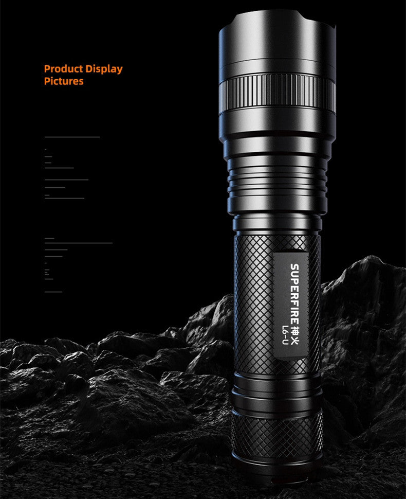 SUPERFIRE 20W Flashlight Rechargeable Torch L6-U 1480LM