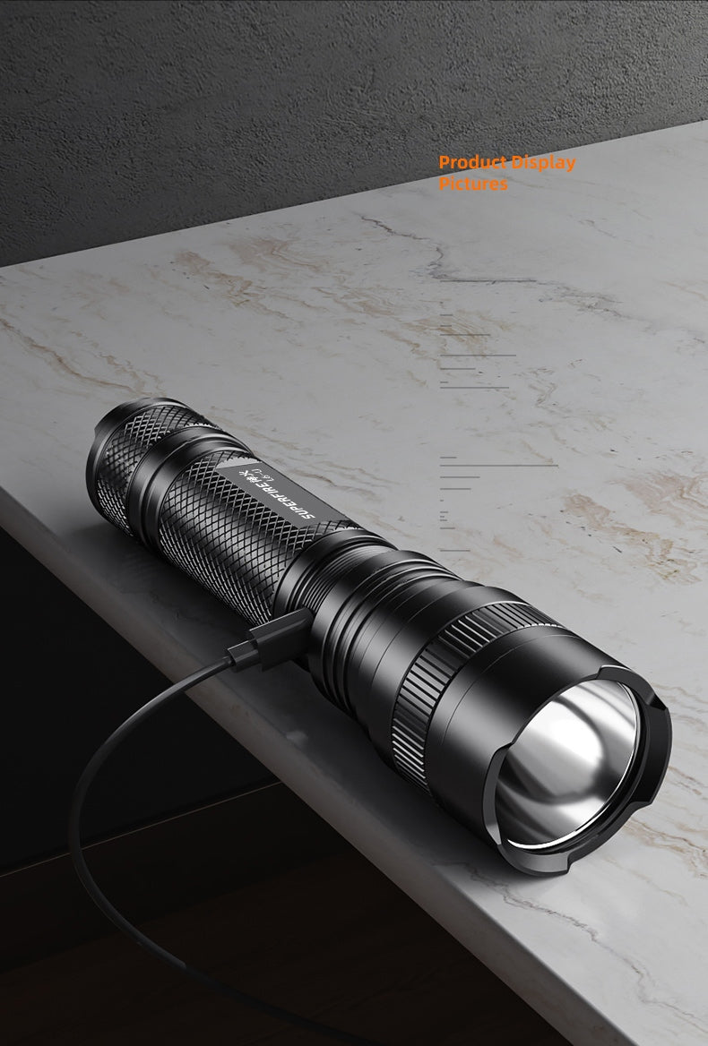 SUPERFIRE 20W Flashlight Rechargeable Torch L6-U 1480LM