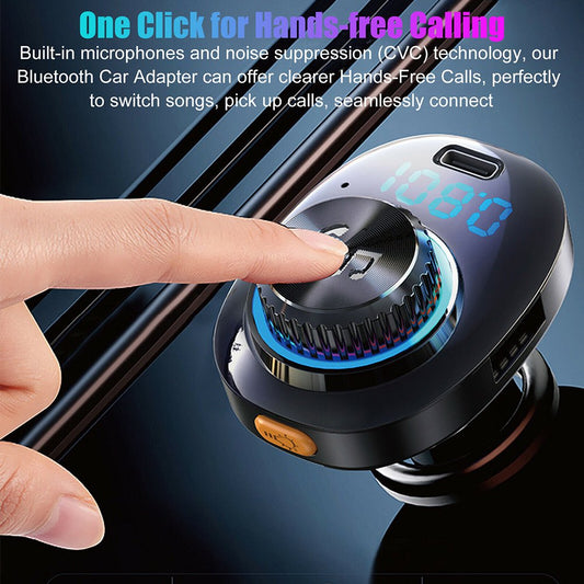 C18 Car FM Transmitter Charger with RGB lights 22.5W