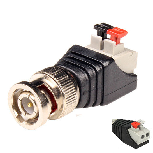 BNC Male Terminal Block Clip Press Type Cat5 Cat6 to BNC Male CCTV Connector B15