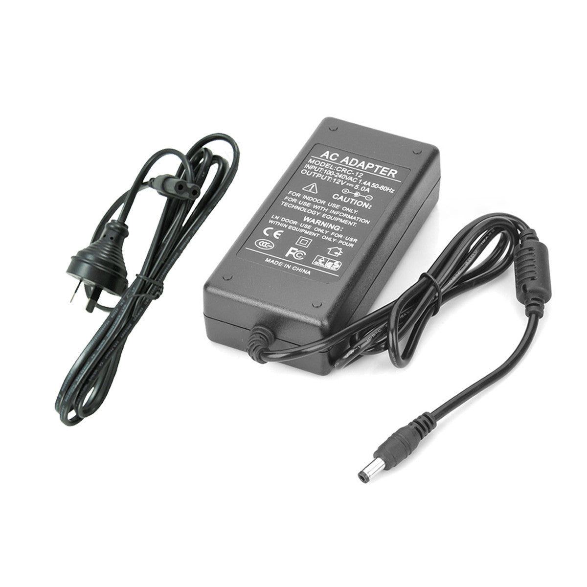 12V 5A DC Power Transformer with 5.5x2.1mm plug