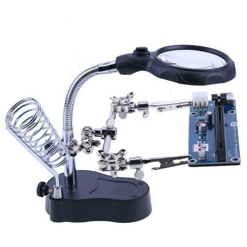 Soldering Station Stand Magnifier with LED