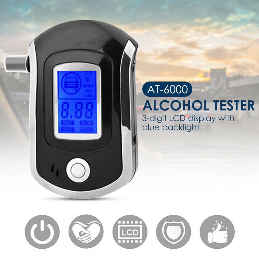 Digital Breath Alcohol Tester AT-6000 Handheld Backlight For Car Pros