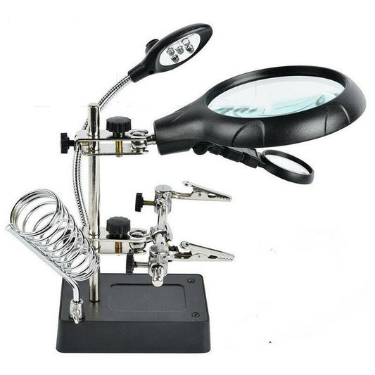 Solder Third Hand Soldering Iron Stand magnifier