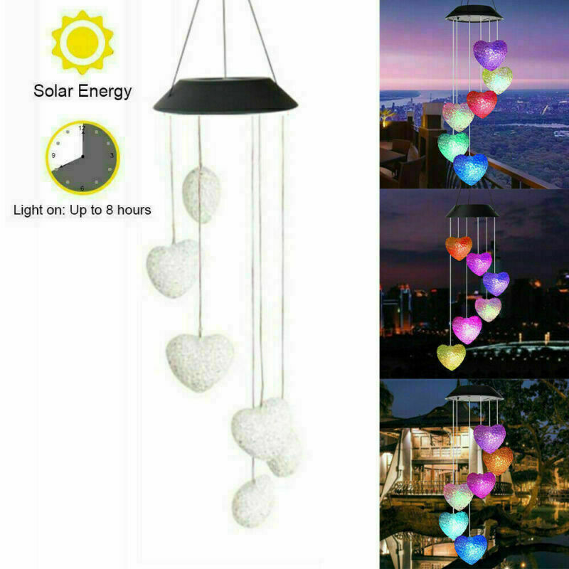 Solar Powered Wind Chimes LED Lights for Outdoor Garden for Party Pros