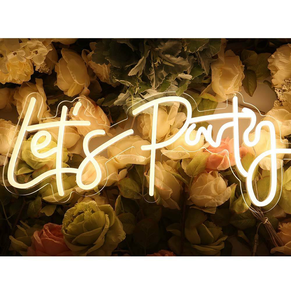 Let's Party Neon LED Sign 12V Powered