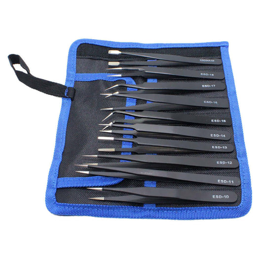 Tweezers 10 in 1 Tool Repair Kit W/ Bag