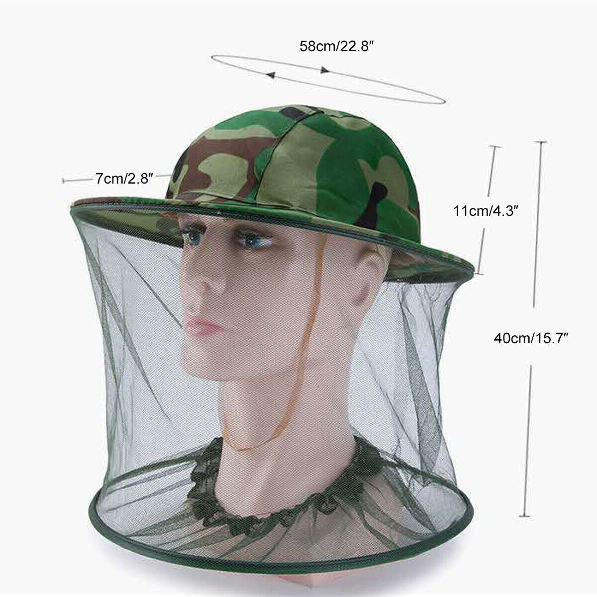 Mosquito Fly Bee Insect Head Net with Hat Gadgets Tool