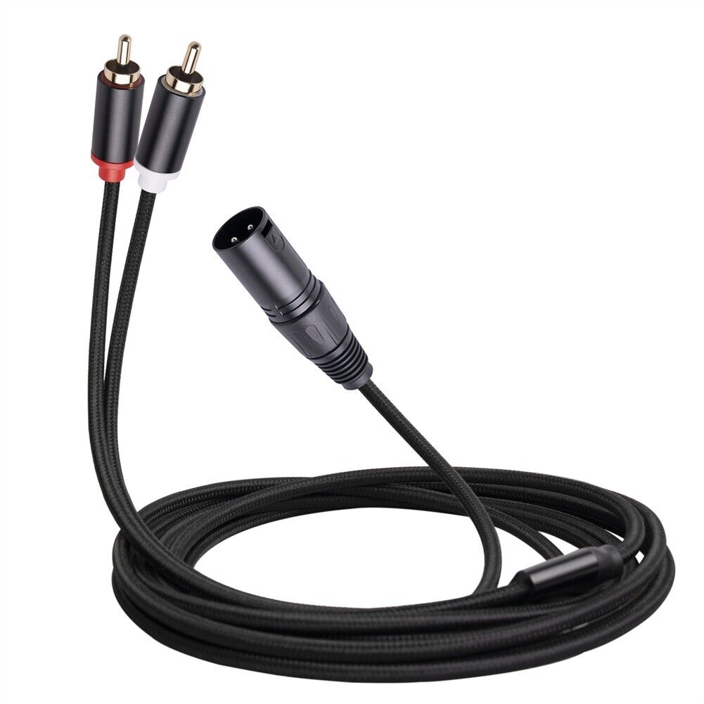 XLR Male To 2-RCA Male Microphone Audio Cable (ES15)