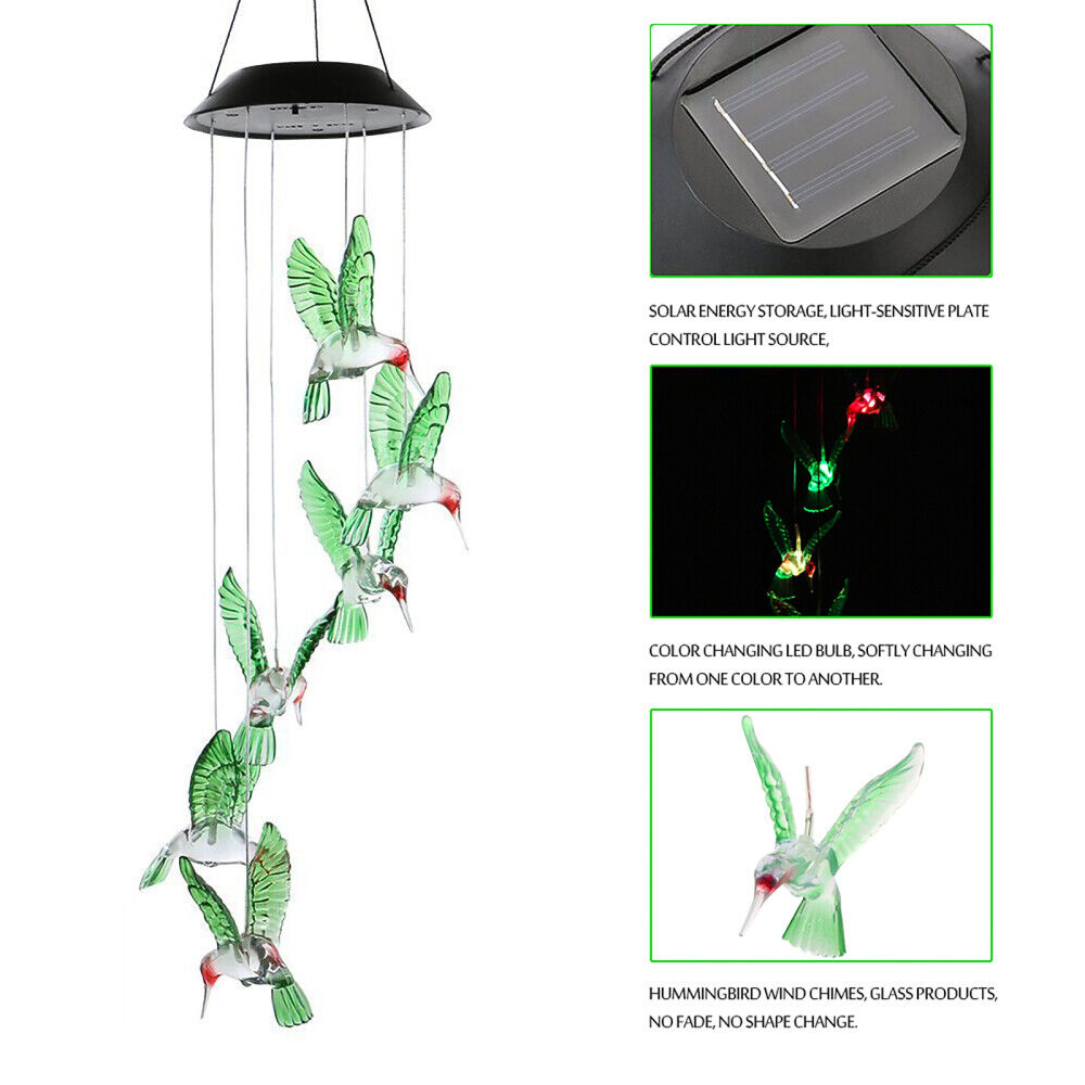 Solar Powered Wind Chimes LED Lights for Outdoor Garden for Party Pros