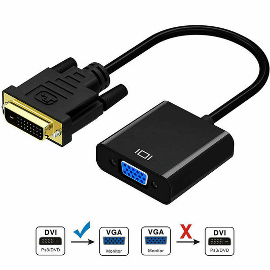 DVI-D 24+1 Pin Male to VGA 15Pin Female Active Cable Adapter Converter 1080P OZ