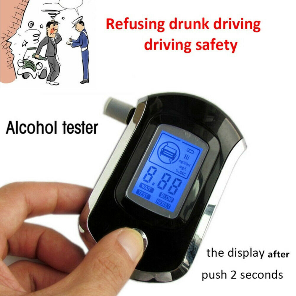 Digital Breath Alcohol Tester AT-6000 Handheld Backlight For Car Pros