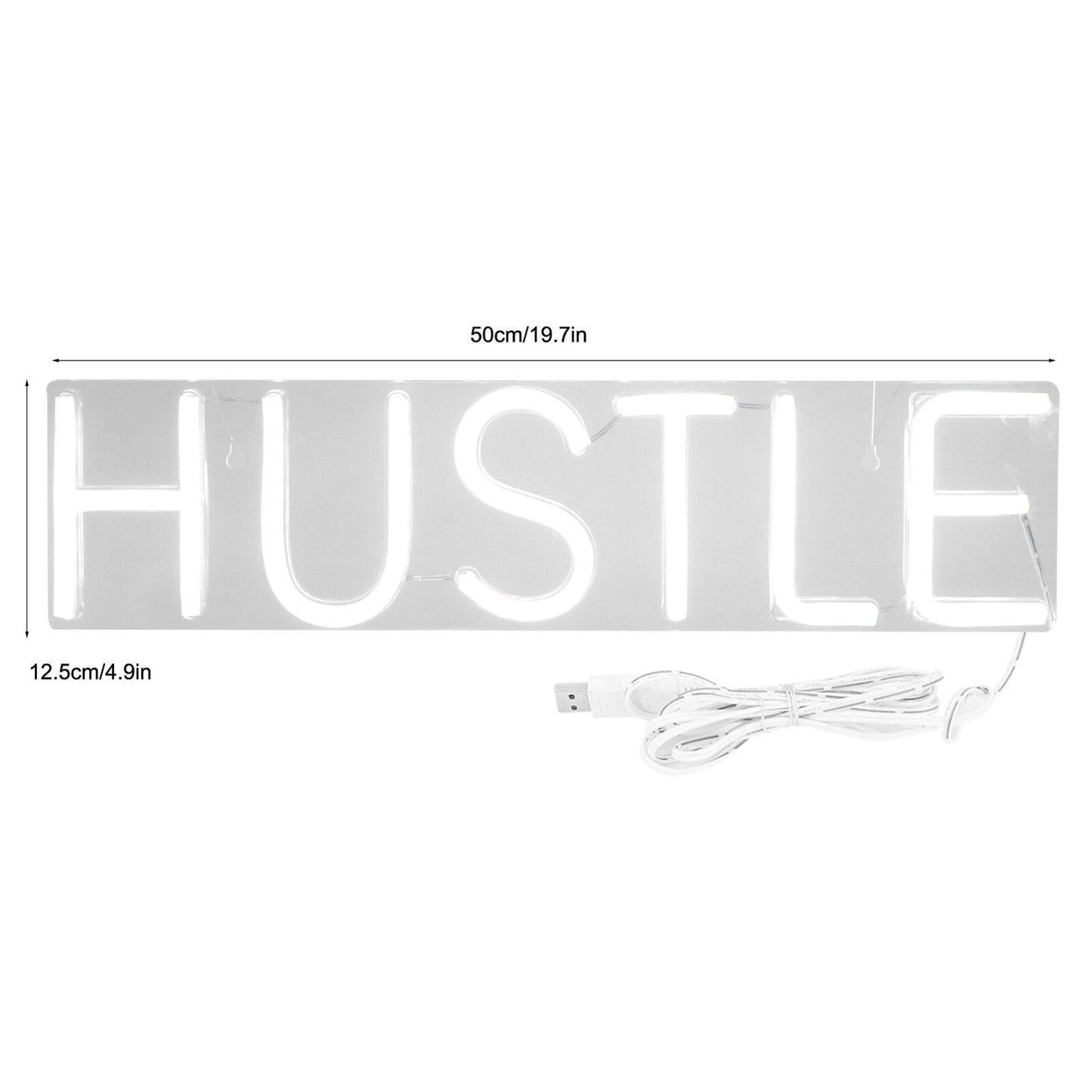 HUSTLE Neon LED sign USB Powered