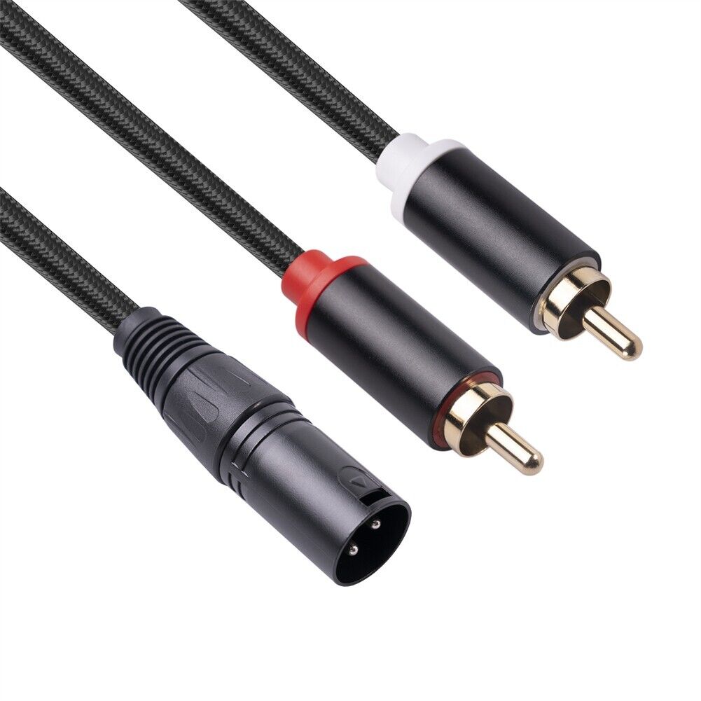 XLR Male To 2-RCA Male Microphone Audio Cable (ES15)