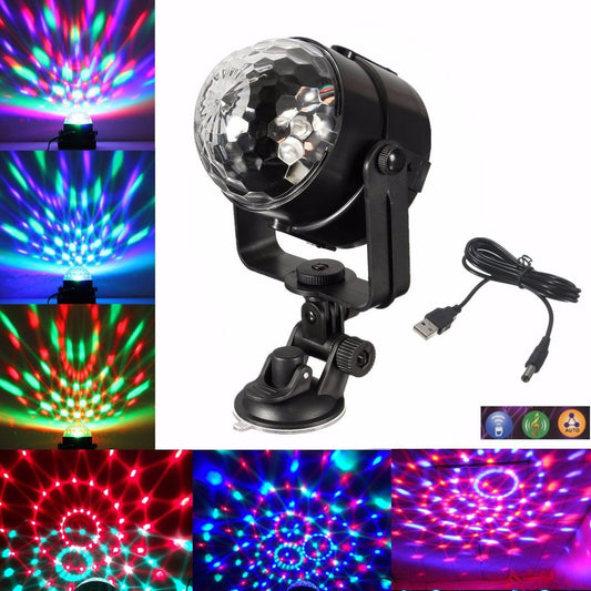 USB Voice-Activated Stage Light Disco Ball and Night lamp