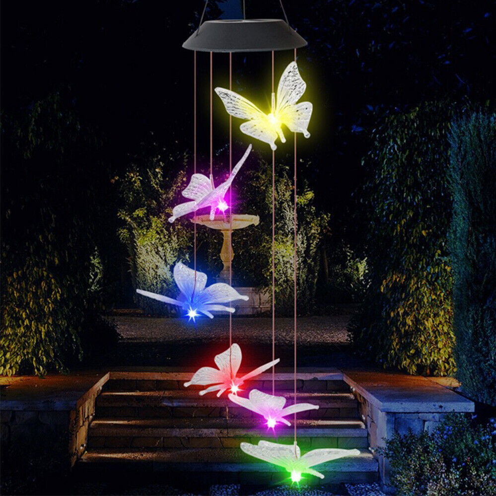 Solar Powered Wind Chimes LED Lights for Outdoor Garden for Party Pros