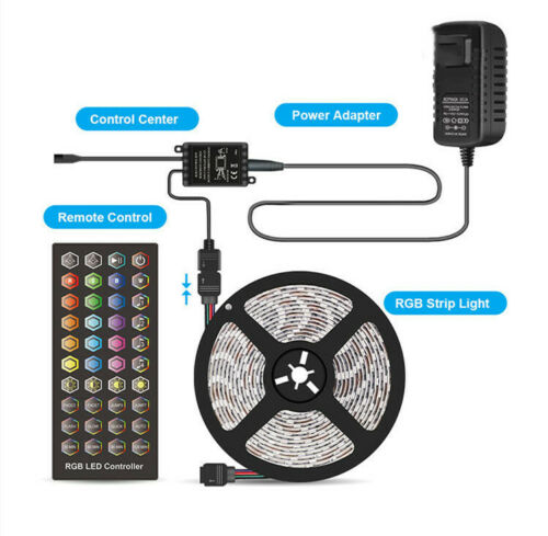 5050 RGB 5M 300 LED Strips w/ Music Controller