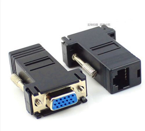 VGA Female Video Extender Plug to LAN CAT5/6