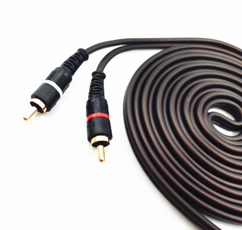 Dual 6.35mm 1/4 TS Mono Male to Dual RCA Male Cable SE5