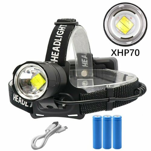 XHP70 LED USB Rechargeable Headlamp