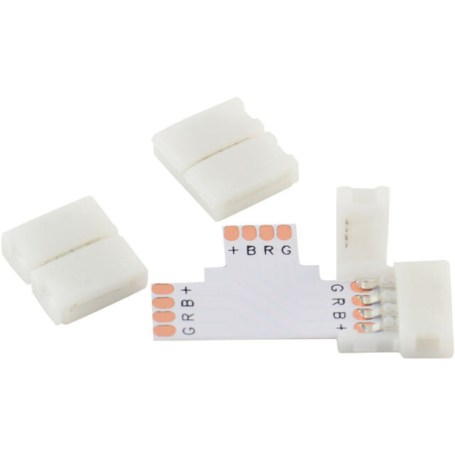 10mm T Shape Connector For Single Colour 5050 LED Strips