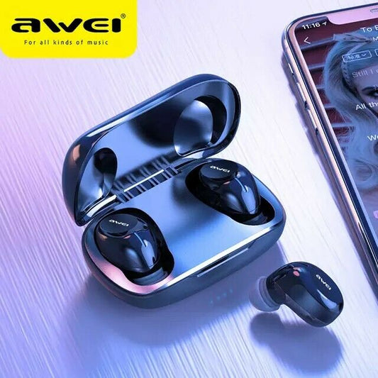 AWEI T20 Wireless Earbuds, Headphones with Noise Cancelling and True