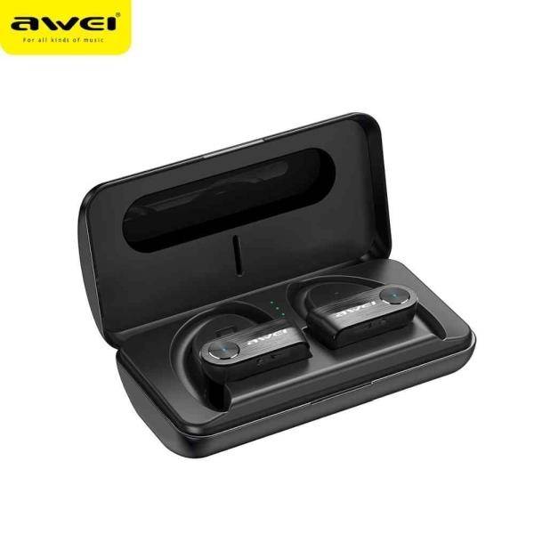 AWEI Bluetooth 5.0 Headphones T22 TWS Docking Station Power Bank 1500mAh Black