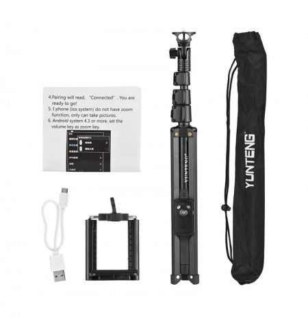 YUNTENG VCT-1388 Aluminum Tripod Selfie Stick